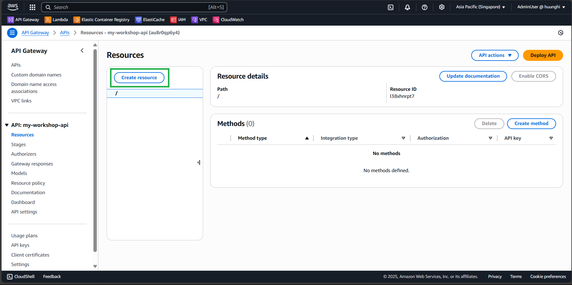 API Gateway :: Machine Learning Inference Workshop